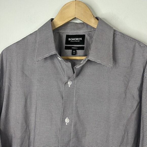 Bonobos Red & Blue Houndstooth Standard Dress Shirt - Picture 2 of 4